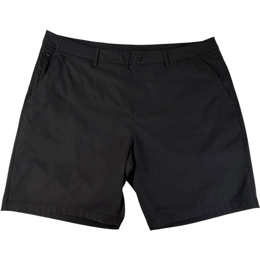 Public Rec Dealmaker Chino Shorts Black Mens 40 Flat Front Performance Stretch